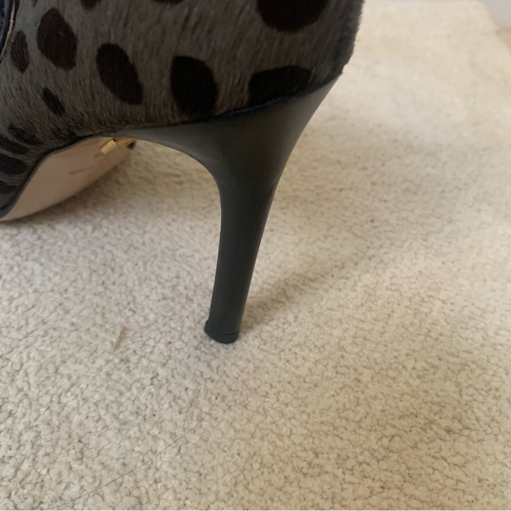 Pour La Victoire Women Size:6 1/2 Brown Pointed Toe Polka Dot Stiletto Heels - Picture 10 of 12